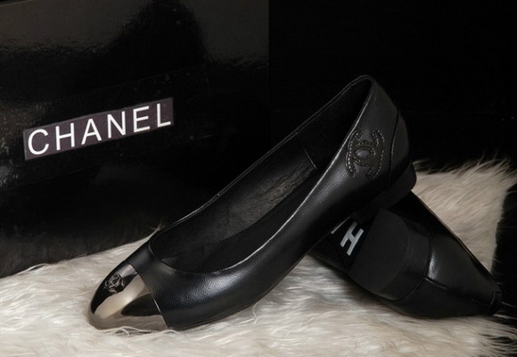 CHANEL Shallow mouth flat shoes Women--056